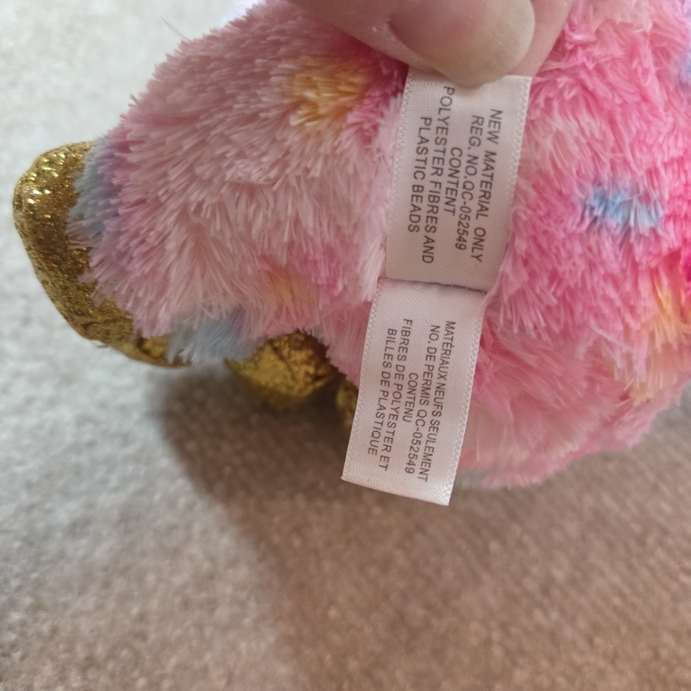 TY Beanie Boos Fantasia 10" Plush Toy Stuffed Animal Unicorn Pink Pastel Glitter - Picture 5 of 8